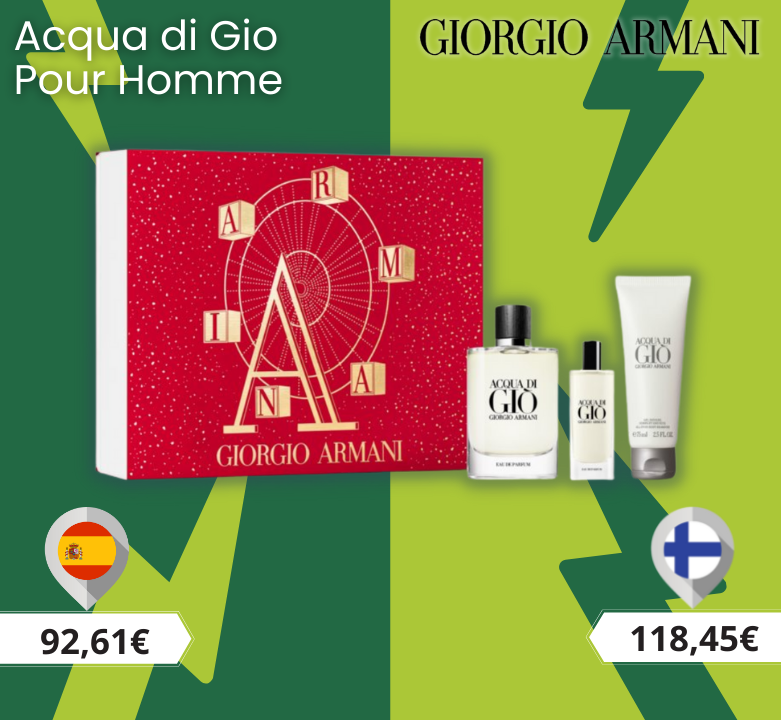 Tarkista hinnat ja osta Armani-lahjasetti edulliseen hintaan!